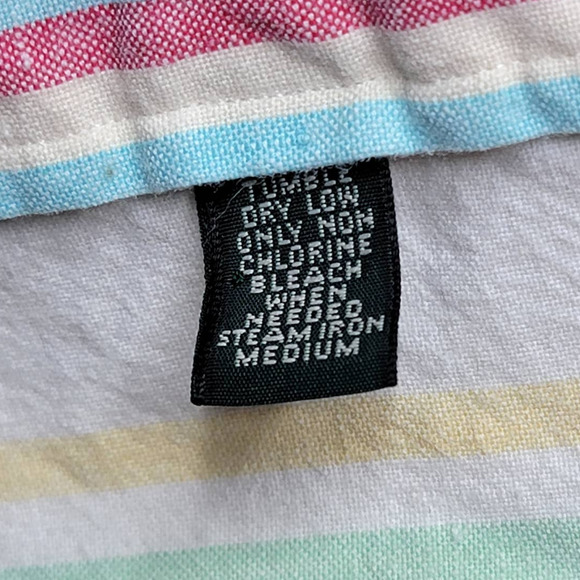 VTG 90s POLO COUNTRY Ralph Lauren Vertical Stripe Pastel Button Up Shirt Medium - Picture 4 of 8